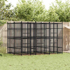 Steel Dog Kennel 138.9 ft Powder Coated Outdoor