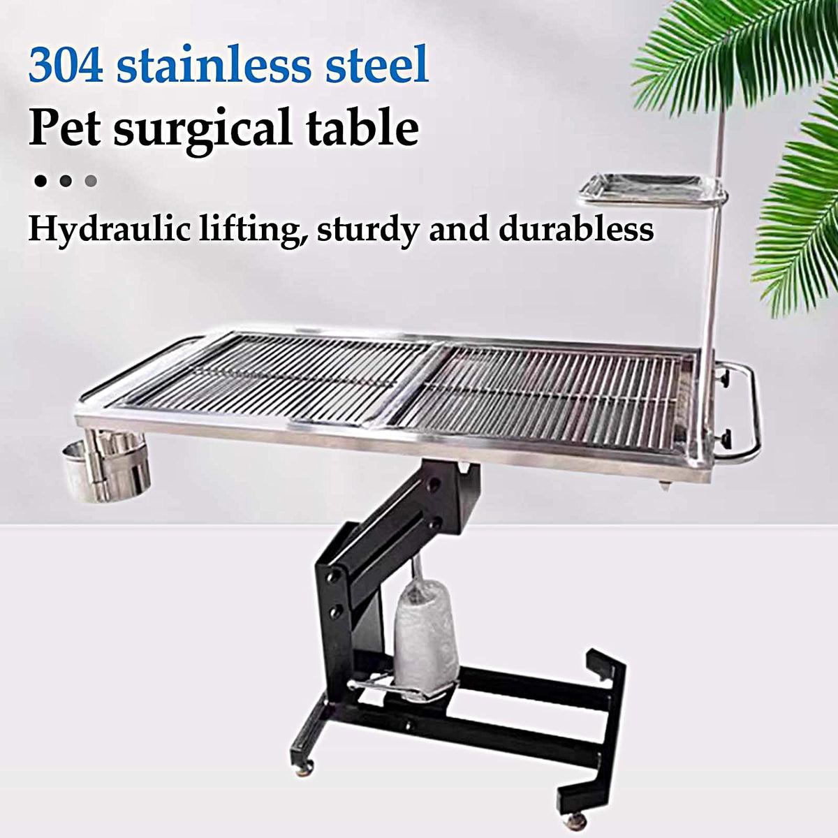 Hospital Pet Operating Table Stainless Steel Dog Grooming Table Electric Lifting Pet Grooming Tables High Load-bearing Capacity for Pets Hospitals and Homes(140x67x51-90cm)