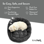 KindTail Dog Crate + Orthopedic Pet Bed + Crate Pad + Pet Bowls + Food Mat - Collapsible Pet Crate with Pad and Orthopedic Bed for Pets up to 25 Lbs - Includes (2) Bowls and a Silicone Mat - Medium
