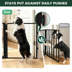 FXW ClariWall Metal & Acrylic Dog Gate, Extra Wide for Openings Up to 219"