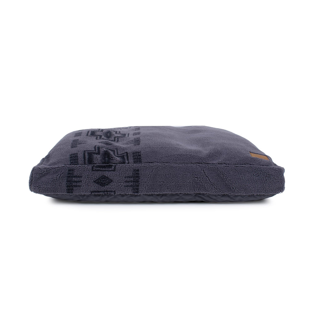 Pendleton Berber Dog Bed, Plush Pet Napper with Faux Suede Reverse and Removable Washable Cover, Rectangle Pet Bed, Large, Harding Tonal Natural