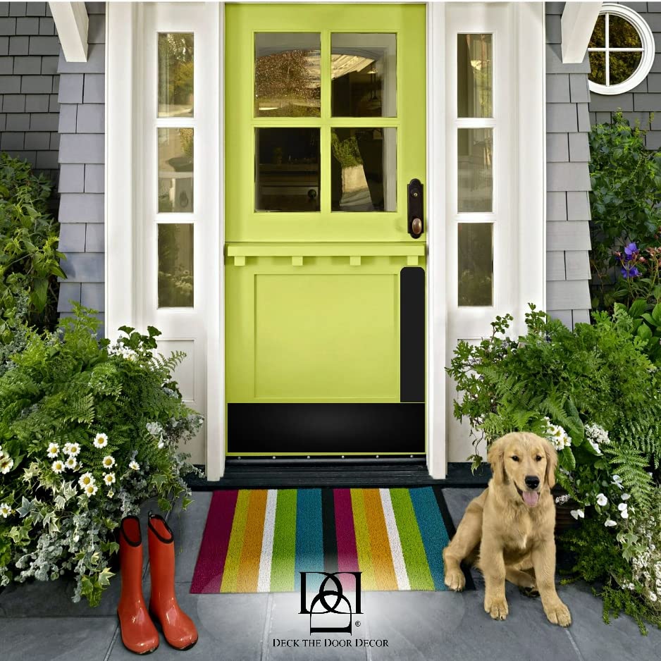 | Dog Scratch Door Protection Plate (6x22") & Kick Plate (6x30") - Satin Black Adhesive Mount