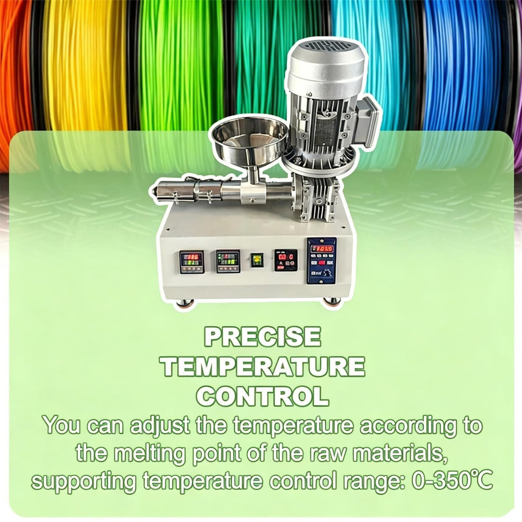 3D Printer Filament Maker Machine, Extruder for Home Lab, 0-350°C Temperature Range, Compatible with PE ABS TPU PET for Custom Printing