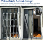 Retractable Folding Security Grill Gate for Windows – Durable, Space-Saving Safety Barrier, Child and Pet Proof, Easy Installation, Ideal for Home and Business Security