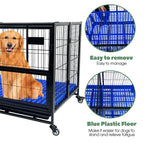 Heavy Duty Metal Dog Crate XL Foldable Kennel for Large Dogs