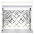 Portable Folding le Gate with Wheels, Design, Stainless Steel for Basements & Gas (71 x 79 inches, 1.8 x 2 m), & Easy to Use