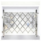 Portable Folding le Gate with Wheels, Design, Stainless Steel for Basements & Gas (71 x 79 inches, 1.8 x 2 m), & Easy to Use