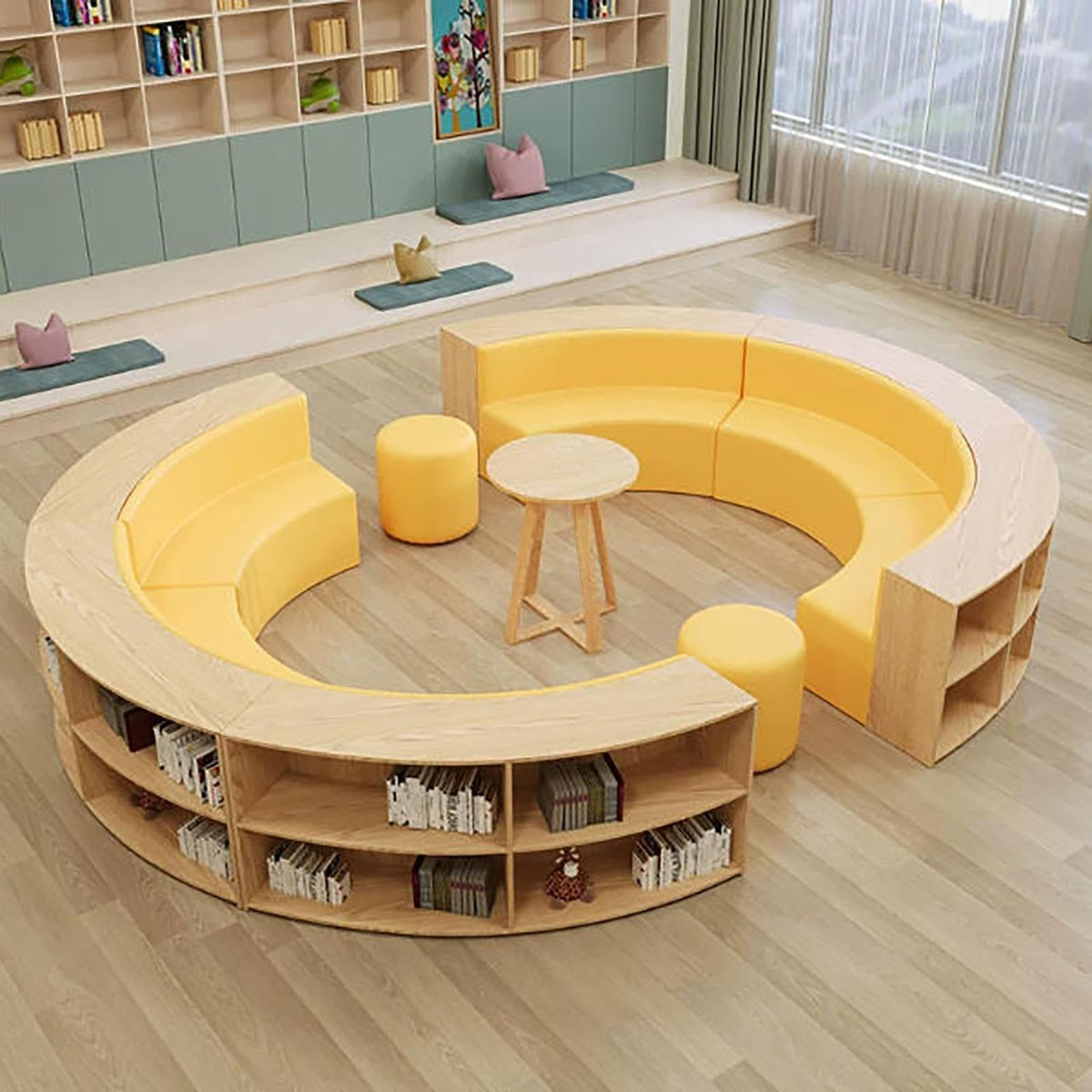Curved Modular Reading Sofa , Freely Combined