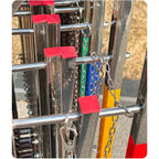 le Expandable Metal Bcade with Casters - Safe Ber Gate for Schools Kindergartens Shopping Malls - Portable Crowd Control Solut (1.2x10m)