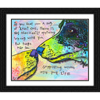 ArtDirect of Life and Dog 24x20 Black Ornate Wood Framed with Double Matting Museum Art Print by Dean Russo Collection