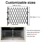 Portable Folding le Gate with Wheels, Design, Stainless Steel for Basements & Gas (71 x 79 inches, 1.8 x 2 m), & Easy to Use