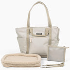 Transit & Treat Bundle - Premium 4-Piece Transit Tote Dog Carrier in Sand & Snackpack in Sand