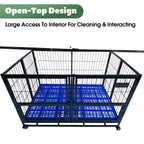 Heavy Duty Metal Dog Crate XL Foldable Kennel for Large Dogs