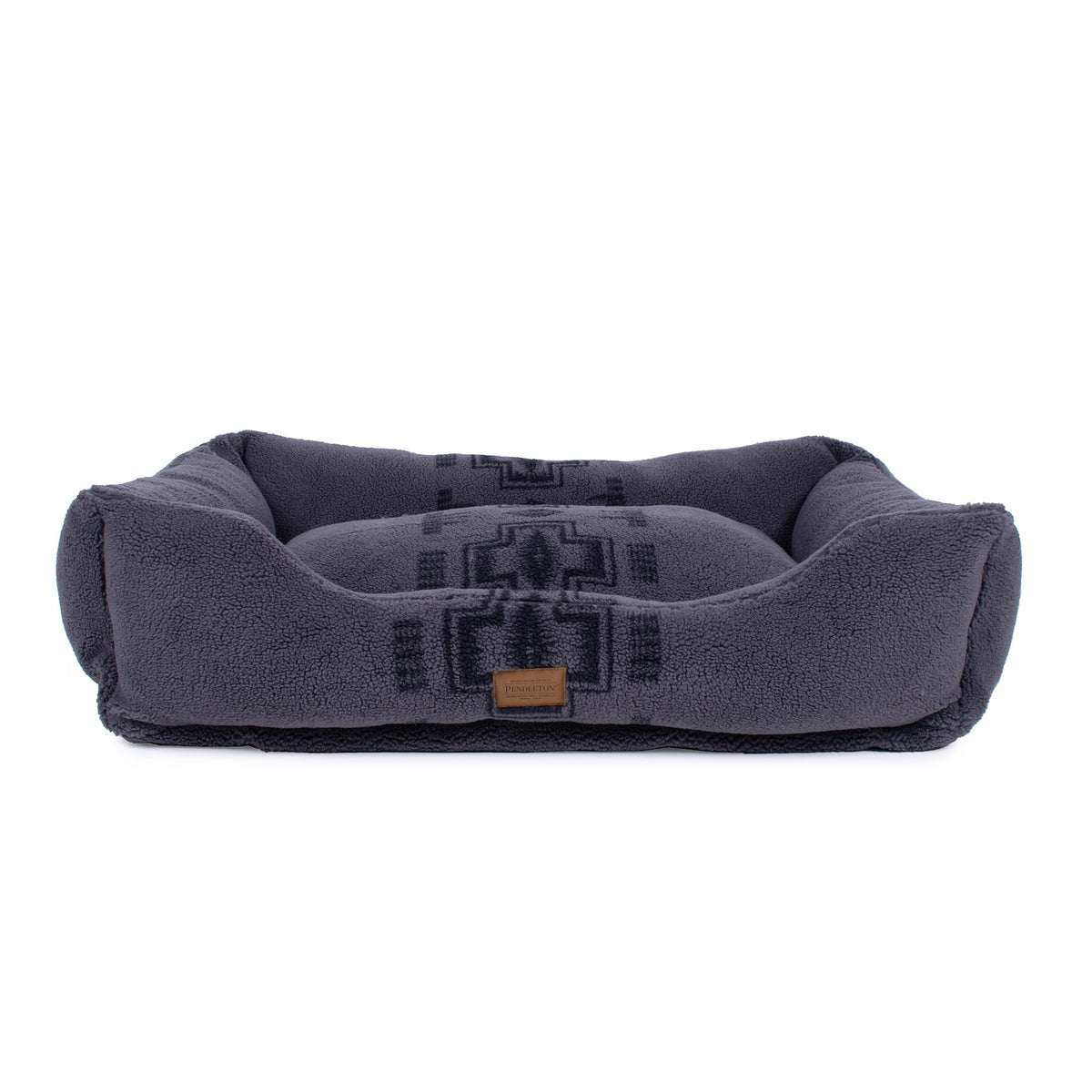 Pendleton Berber Bolster Dog Bed, Plush Kuddler with Removable Washable Cover, Pet Bed for Dogs and Cats, X-Large, Harding Tonal Natural