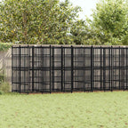 vidaXL Outdoor Dog Kennel Steel 198.4 ft²