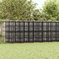Dog Kennel, Powder-Coated Steel Playpen, Exercise Pen, Black