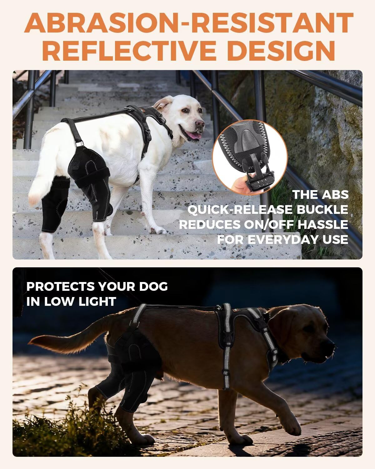 Dog Knee Brace for Luxating Patella,Torn Ligament,Both Legs/M Size