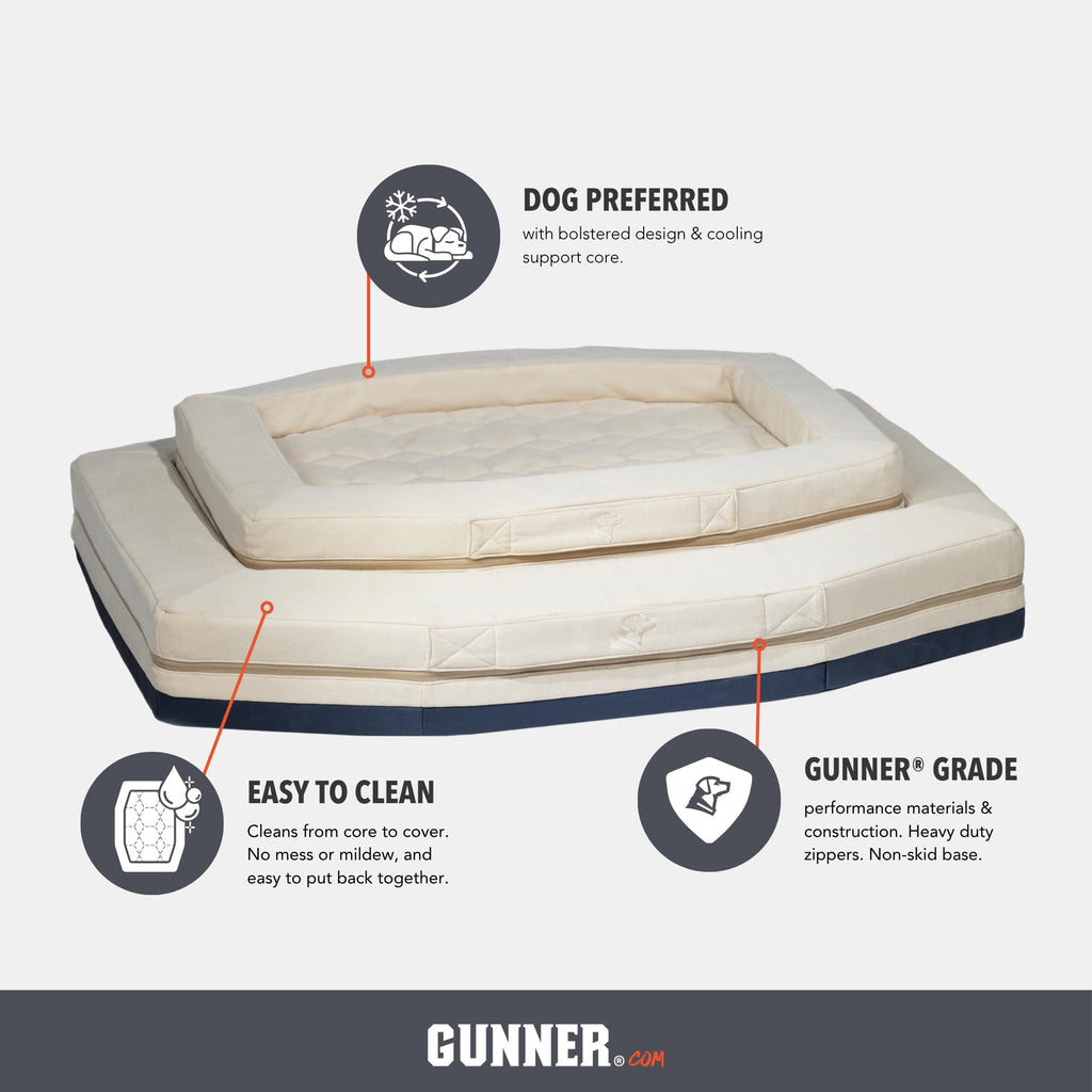 Homestead Dog Bed, Orthopedic Memory Foam, Oak, Washable Cover