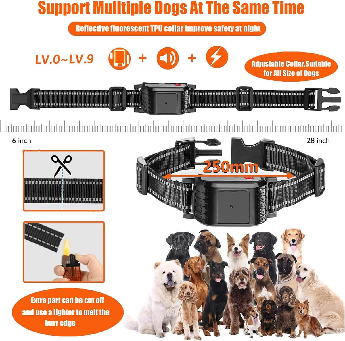 Dog Wireless Fence, Electric Pet Containment System, Waterproof and Rechargeable Training Collar Receiver, Vibration & Shock, With Accurate 2.4G Signal, Safe Effective for Stubborn Dogs,for4dogs
