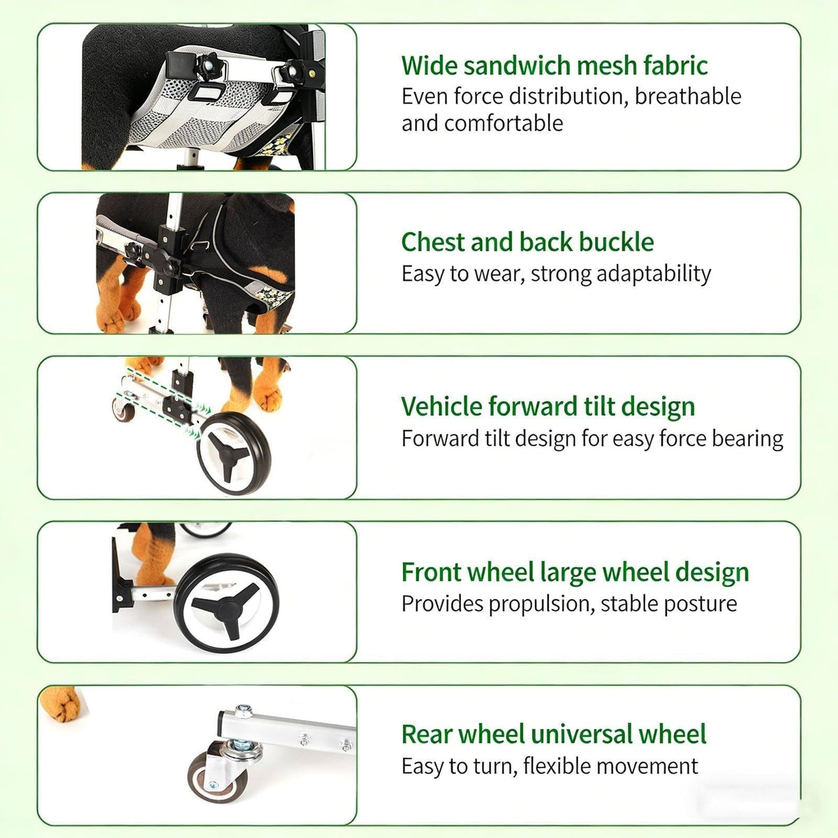 Dog Wheelchair for Front Legs, Canine Mobility Aid