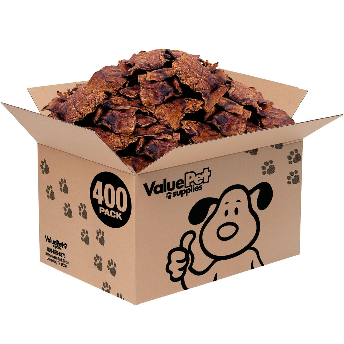 ValueBull USA Beef Rawhide Chips for Dogs, Chicken, 400 Count