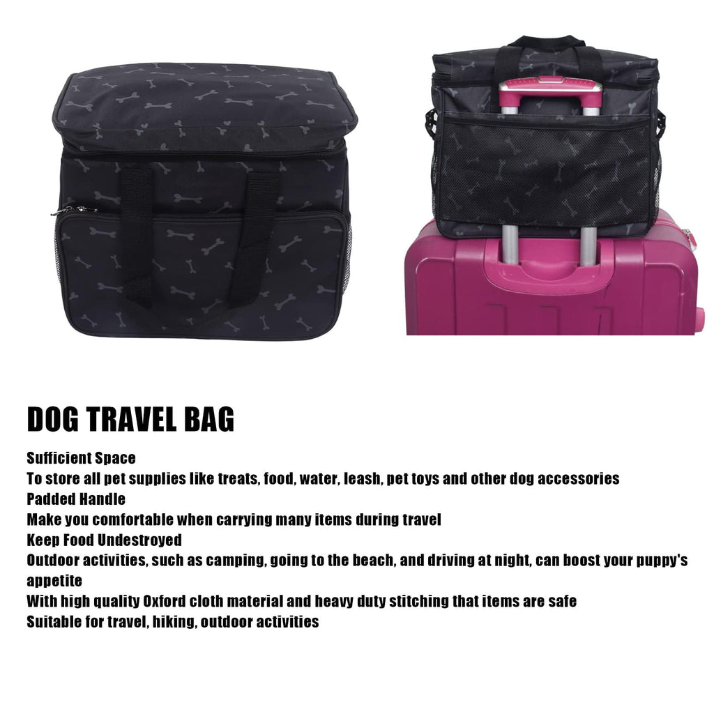 Dog Travel Bag, Multifunction Pockets, Lightweight & Durable, for Travel Hiking Outdoor Activities, Oxford Cloth, Approx 38.5x21x33cm