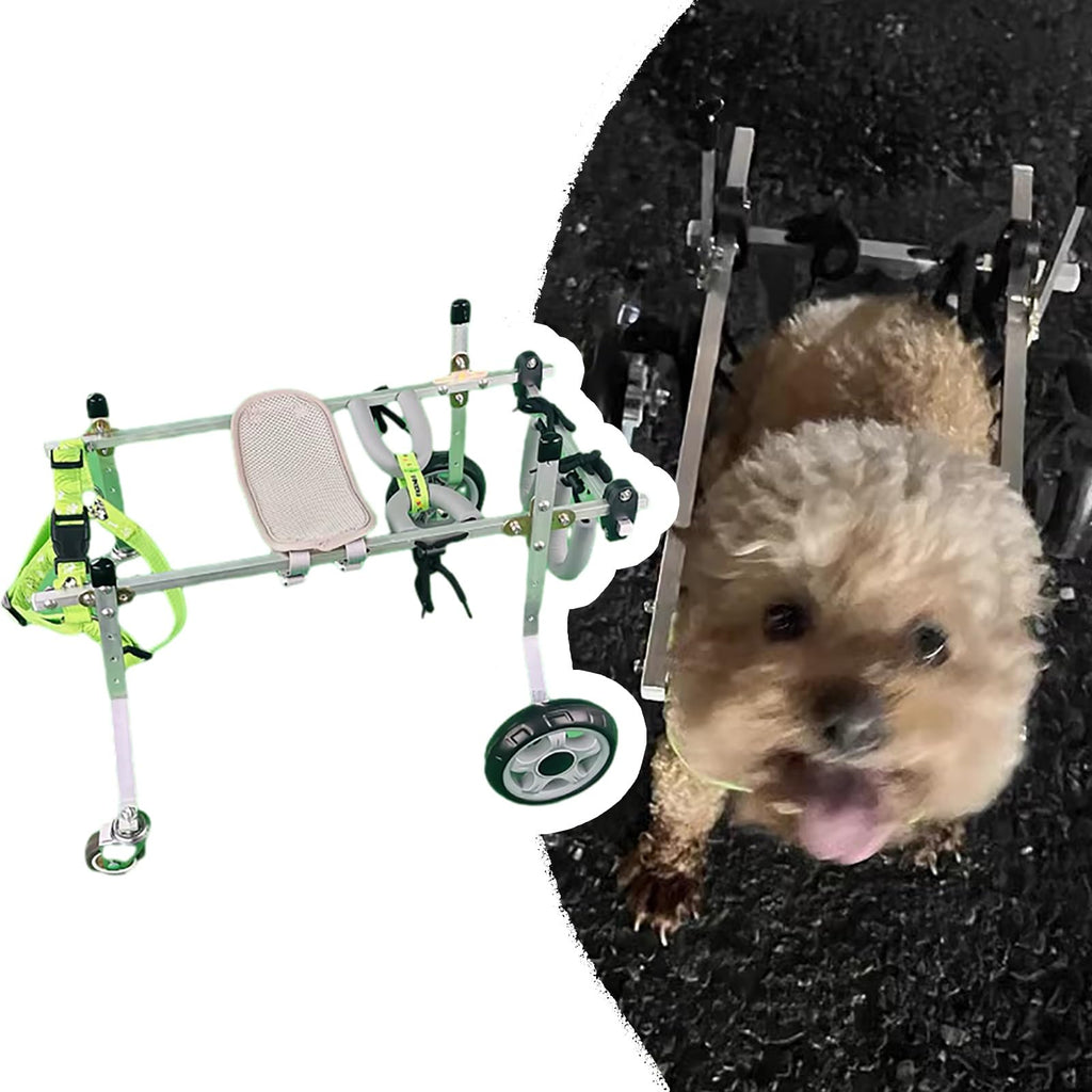 Small Dog Knee Brace for Torn ACL, Adjustable Pet Wheelchair, Hind Leg Support, Dog Hip Brace, Animal Exercise Wheels for Small Dogs (Size S)