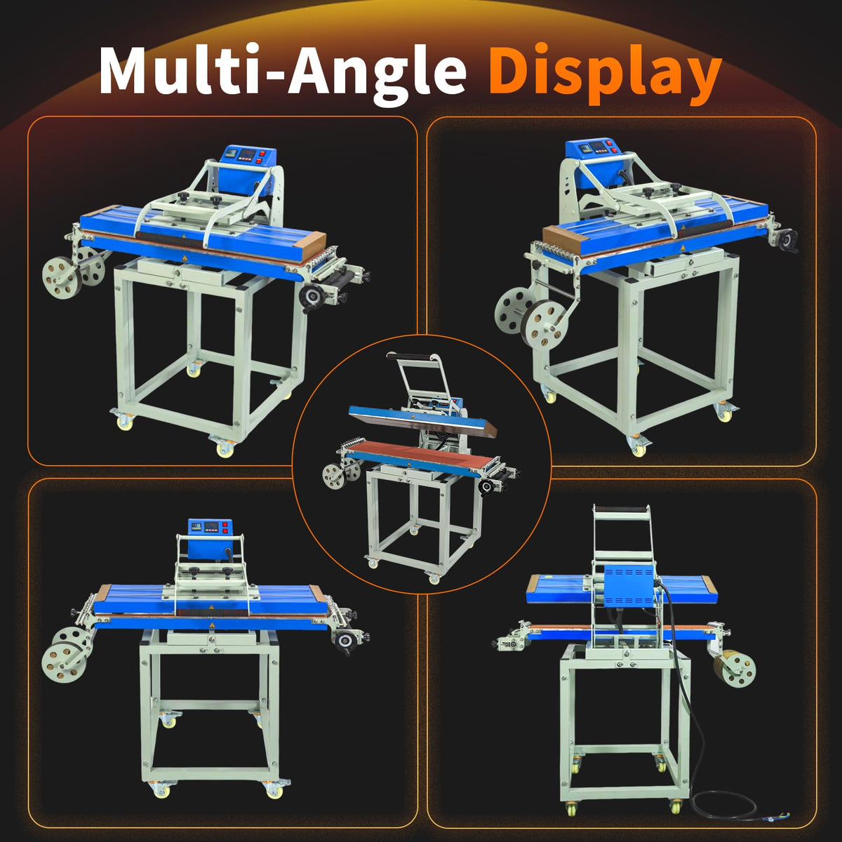 10x40 Inch Manual Lanyard Heat Press Machine, Dual-Side Printing Sublimation Transfer Press with 10 Feed Channels, Heavy-Duty Ribbon & Strap Printing Machine for Lanyards, Belts, Badges, Pet Collars