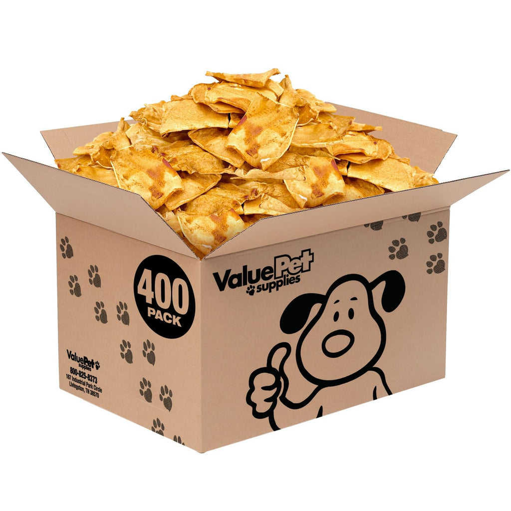 ValueBull USA Beef Rawhide Chips for Dogs, Chicken, 400 Count