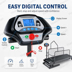 Pet Running Machine with LCD Display, Large Medium Dogs Dog Treadmill, 220 Lb Capacity with Enclosed Safety Rails, 0.5-7.5 Mph Adjustable Speed, for Indoor & Outdoor Training