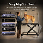 Electric Dog Grooming Table with Memory Function and Grooming Lights