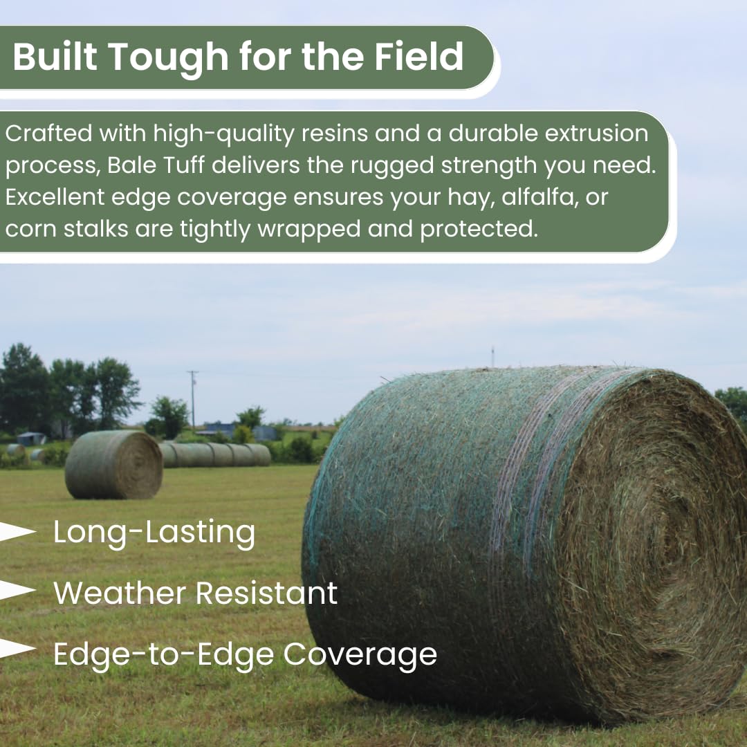 Round Bale Net Wrap - Green - 64inx7000ft - 5-Ft Balers - 8 Roll