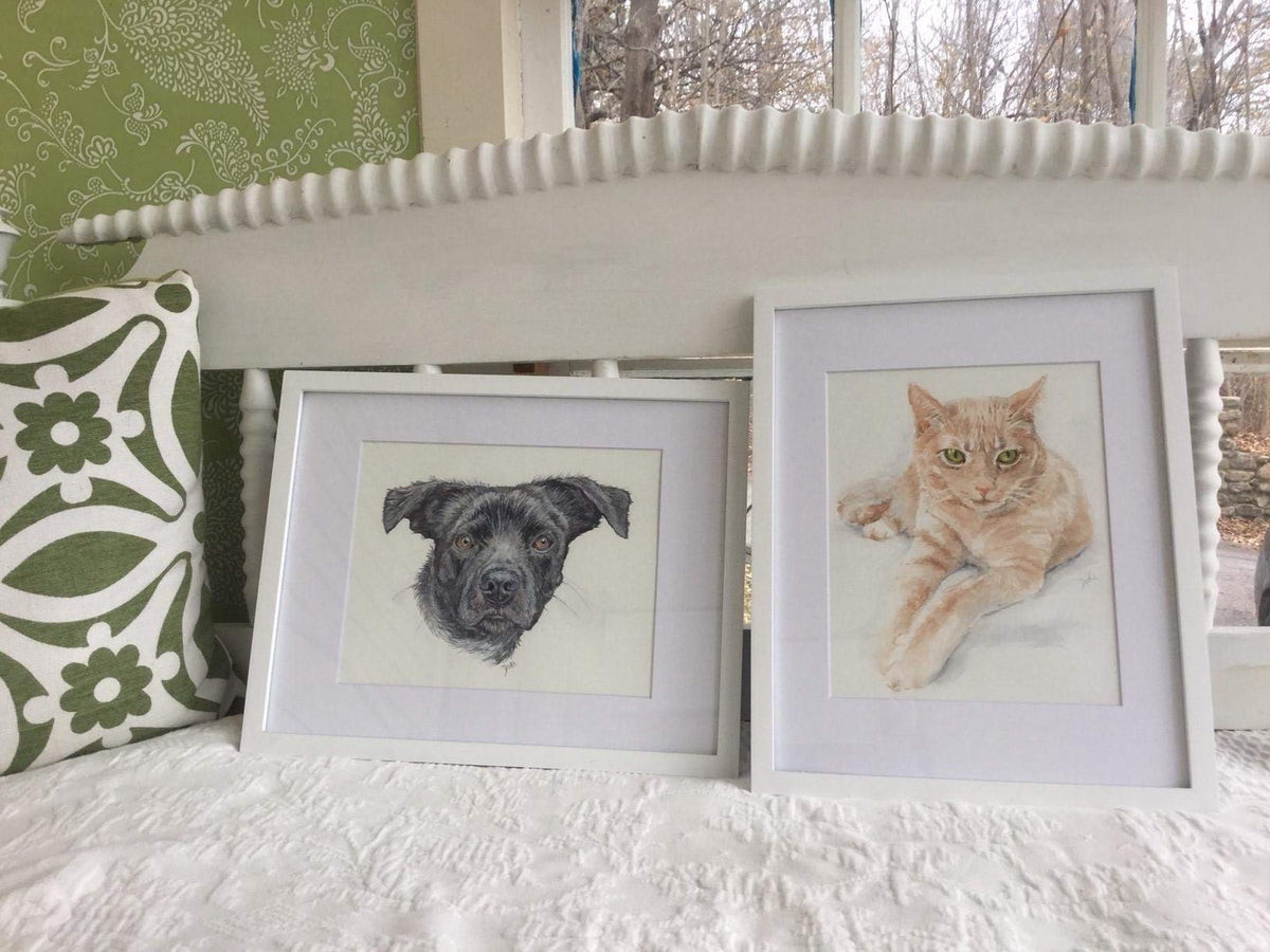 Custom pet portrait from your photo,cat or dog portrait