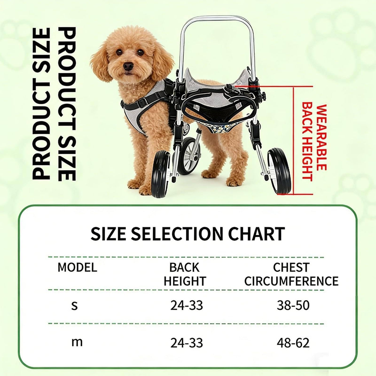 Dog Wheelchair for Front Legs, Canine Mobility Aid