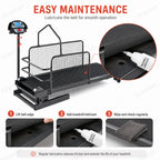 Pet Running Machine with LCD Display, Large Medium Dogs Dog Treadmill, 220 Lb Capacity with Enclosed Safety Rails, 0.5-7.5 Mph Adjustable Speed, for Indoor & Outdoor Training