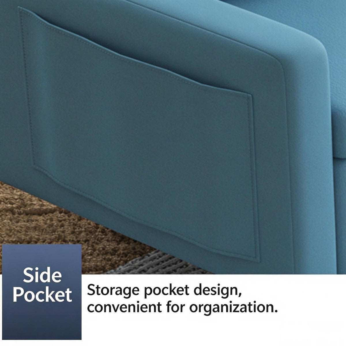Cat Scratch Resistant Faux Leather Storage Sofa