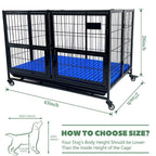 Heavy Duty Metal Dog Crate XL Foldable Kennel for Large Dogs