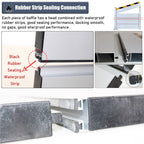 Detachable Anti Flood Gate 4.5ft High, Flood Control Barrier 21' 20' 19' 18' 17' 16' 15' 14' 13' 12' 11' 10' 9' 8' 7' 6' 5' 4', Flood Protection Baffle(Silver-L-9.8ft/117.6"/298.7cm)