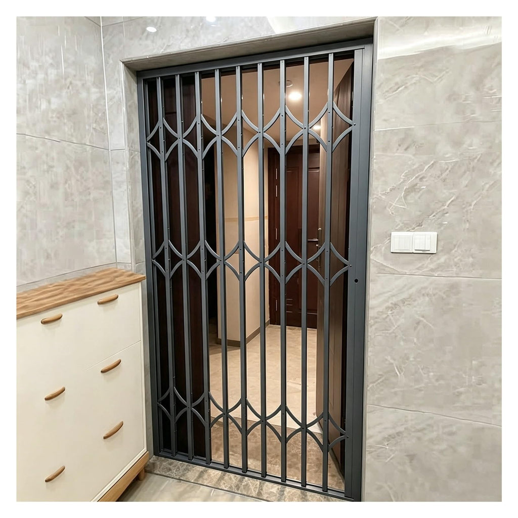 Retractable Folding Security Grill Gate for Windows – Durable, Space-Saving Safety Barrier, Child and Pet Proof, Easy Installation, Ideal for Home and Business Security