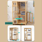 Animal Cage Cat Villa Wood Cage Extra Large Pet Home Indoor Cat Enclosure
