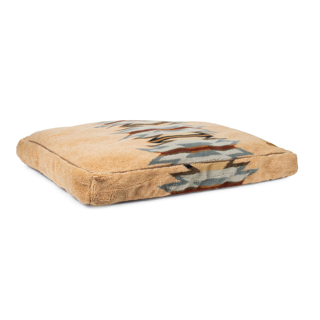 Pendleton Berber Dog Bed, Plush Pet Napper with Faux Suede Reverse and Removable Washable Cover, Rectangle Pet Bed, Large, Harding Tonal Natural