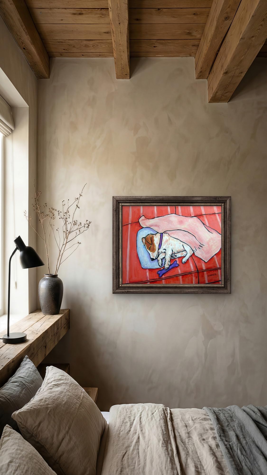 SCHMETZPETZ Sleeping Jack Russell Terrier Fine Art Print - Dog Wall Decor