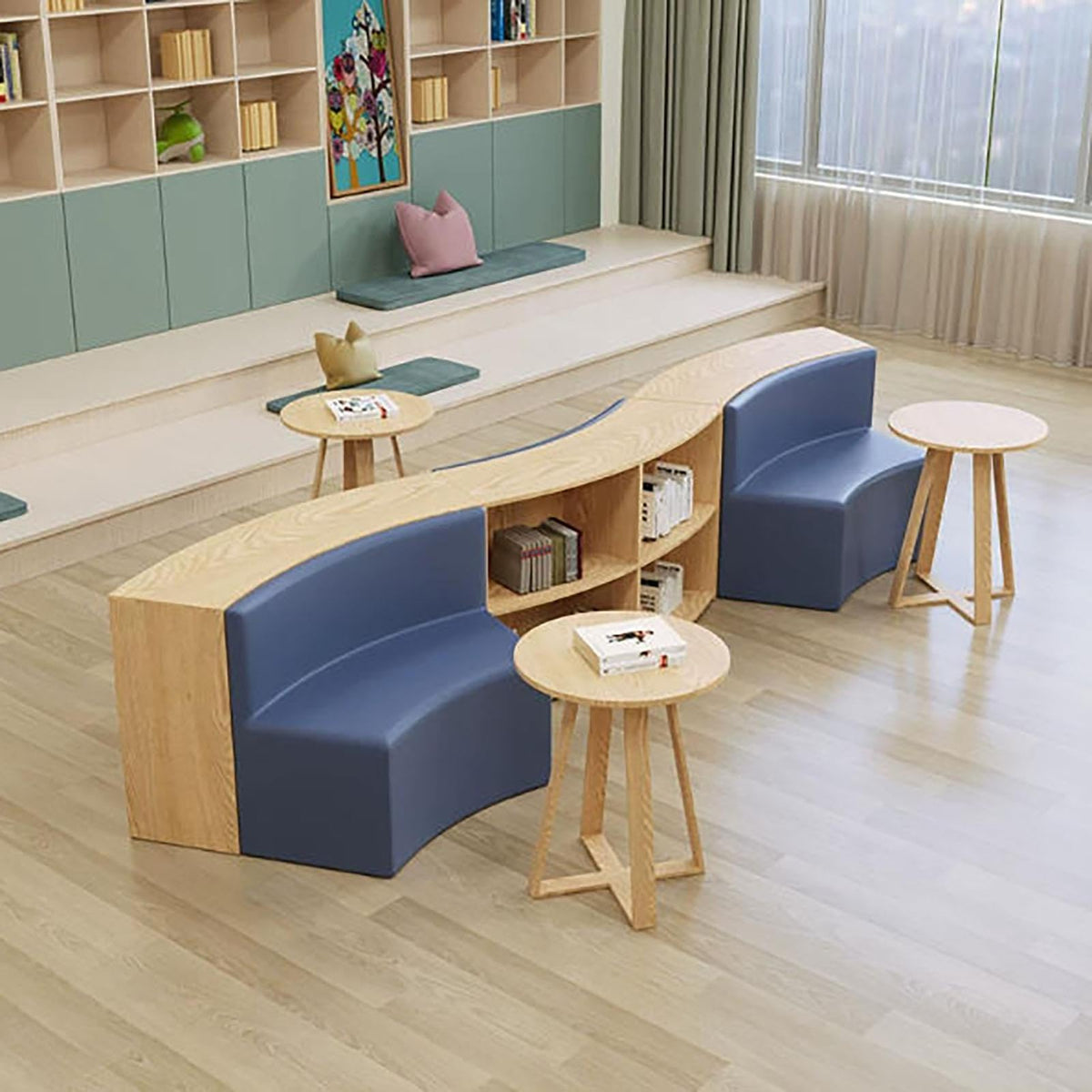Curved Modular Reading Sofa , Freely Combined