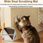 Space-Saving Cat Scratcher End Table with Open Shelving - Stylish Couch Corner Furniture for Cats, Durable Design, Multi-Functional Pet Accessory
