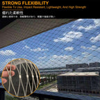Durable 304 Stainless Steel Pet Safety Net - Flexible Weather-Resistant Mesh Fence, 18x2.5m (59x8.2ft) Multi-Functional Garden Barrier for Pets and Outdoor Use