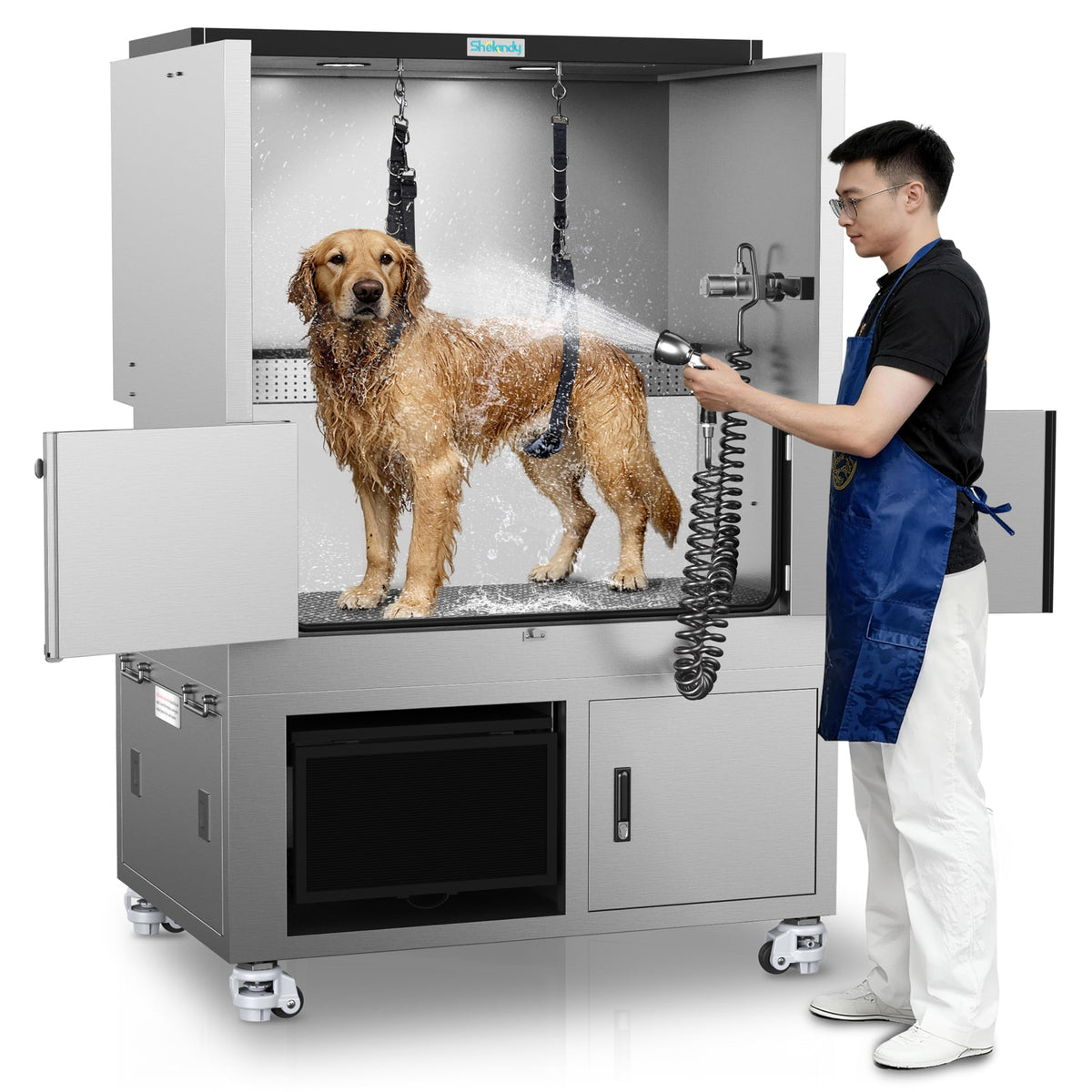 Premium Dog Wash Station Made of Heavy-Gauge One-Piece Construction
