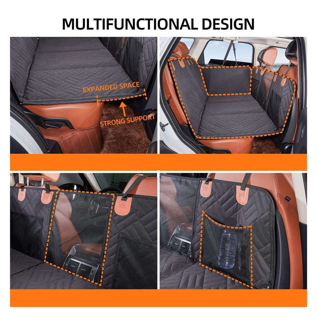 Convertible Car Bed for Dogs, Extended Waterproof Seat Cover with Anti-Slip Backing， Comfortable Pet Mat for SUV Truck Travel