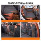 Convertible Car Bed for Dogs, Extended Waterproof Seat Cover with Anti-Slip Backing， Comfortable Pet Mat for SUV Truck Travel