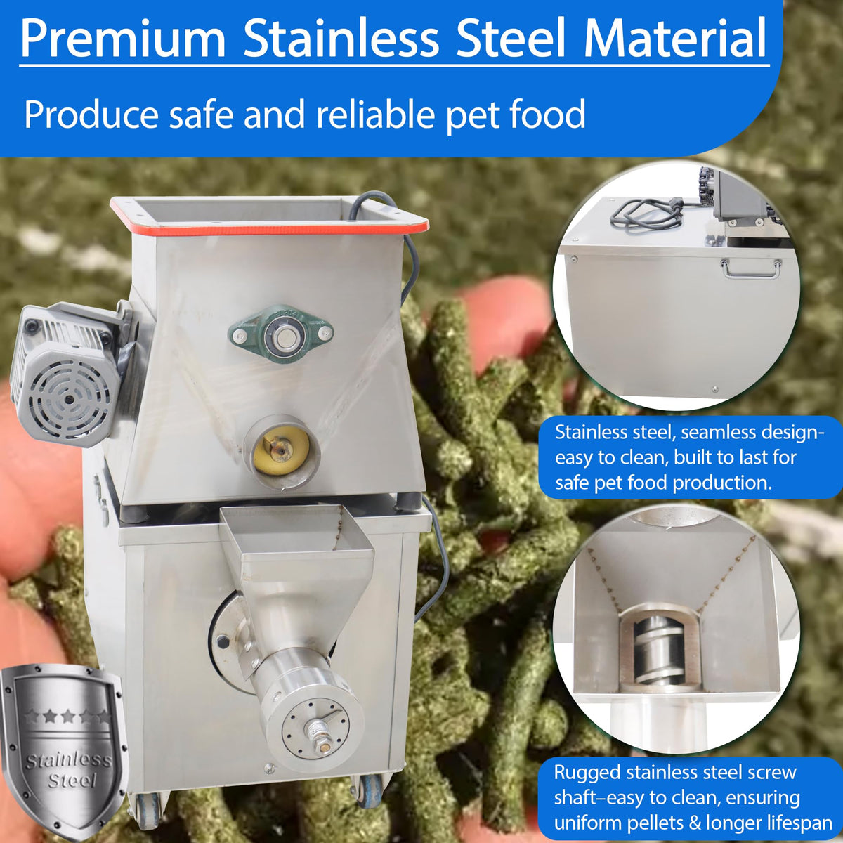 Stainless Steel Pet Food Extruder for Making Dog Cat Food Pellet