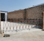 Expandable Mobile Barricade Stainless Steel Expandable Mobile Barricade, Safety Barrier Gate for Nursery, School, Driveway, Portable Telescopic Stanchions for Crowd Control (Size :
